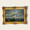 Antique Primitive Ship Painting